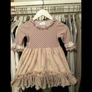 Loves Me Not dress size 5 polka dots, ruffles,  sparkles, ballerina slippers